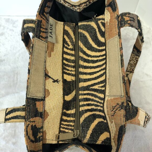 Jade Animal Safari Tapestry Tote Shoulder Bag - Picture 5 of 13